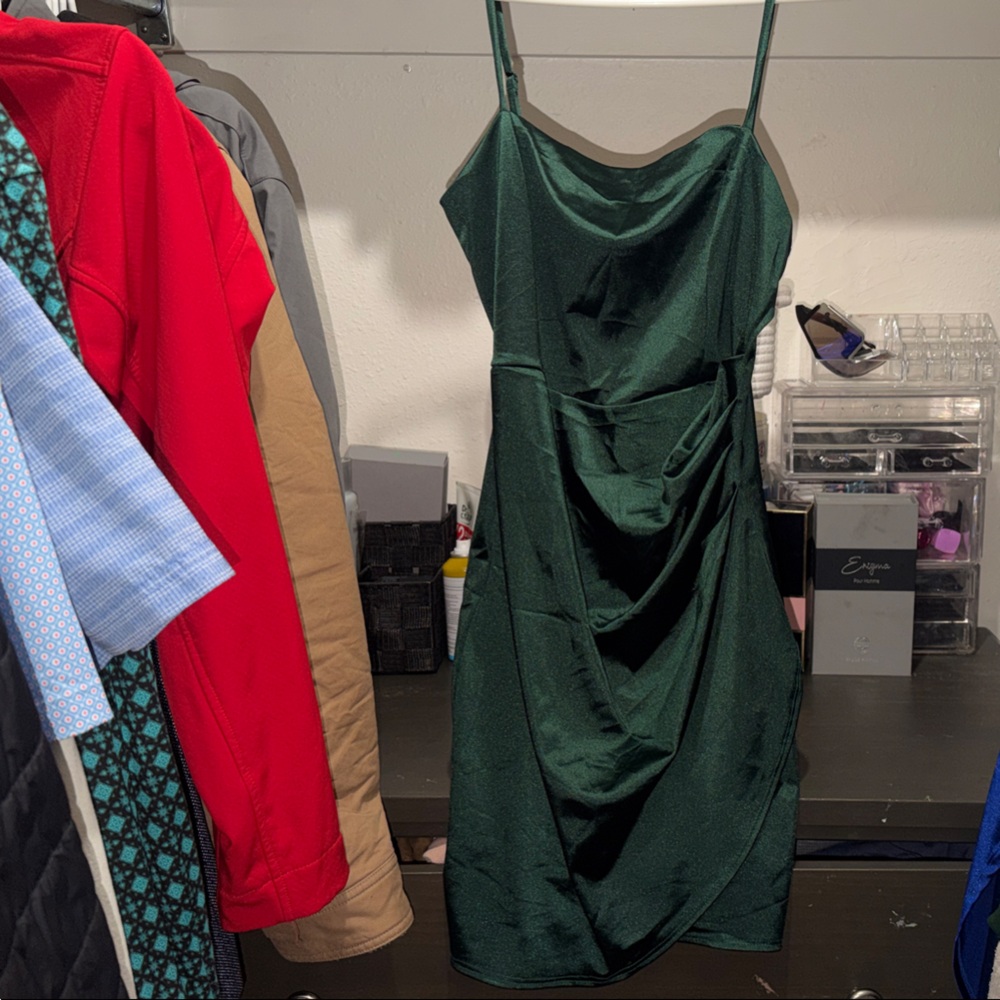 Honey and Rosie Dark Green Mini Dress